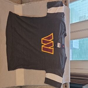 Washington Commanders Charcoal Tee with Maroon and Gold "W" logo